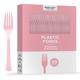 Pink Heavy-Duty Plastic Forks, 50ct